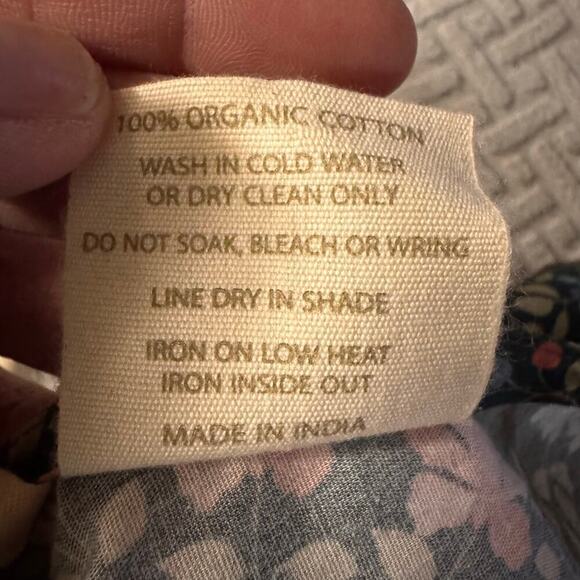 NWT Madewell x Reistor Deep V Short Dress Floral Organic Cotton Peasant Size XL - Picture 13 of 15